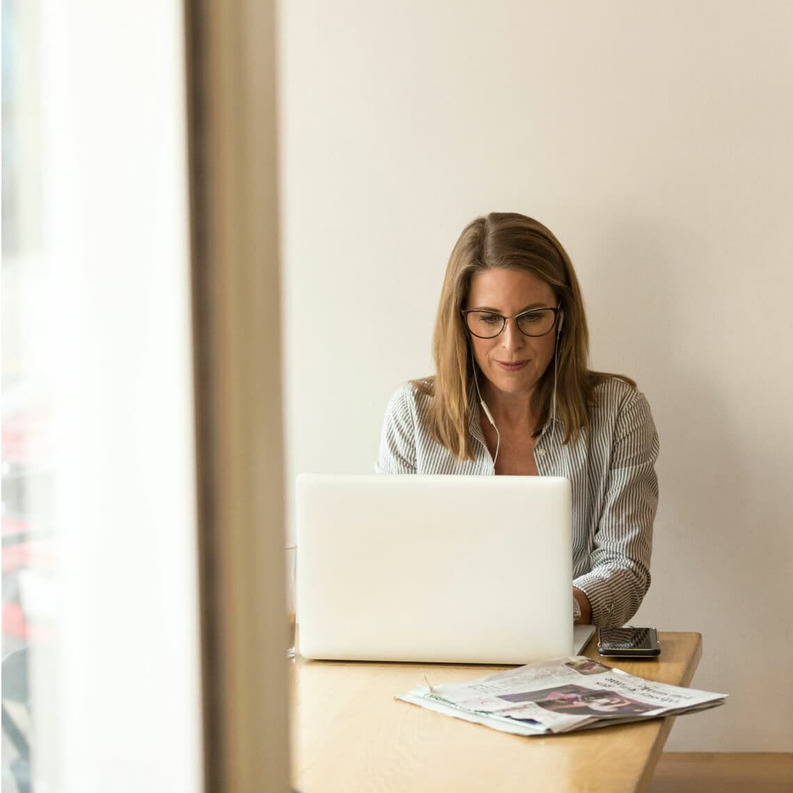 woman on computer