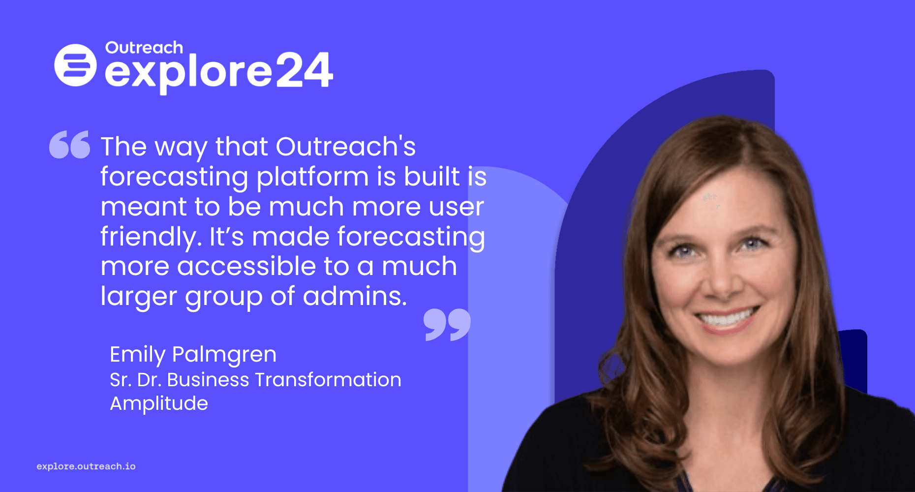 A quote from Emily Palmgreen, Sr. Dr. Business Transformation at Amplitude
