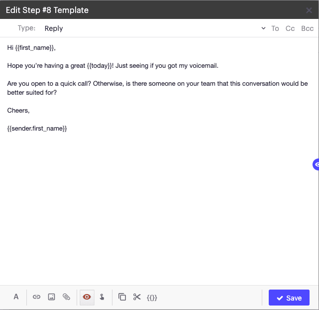 follow up email template