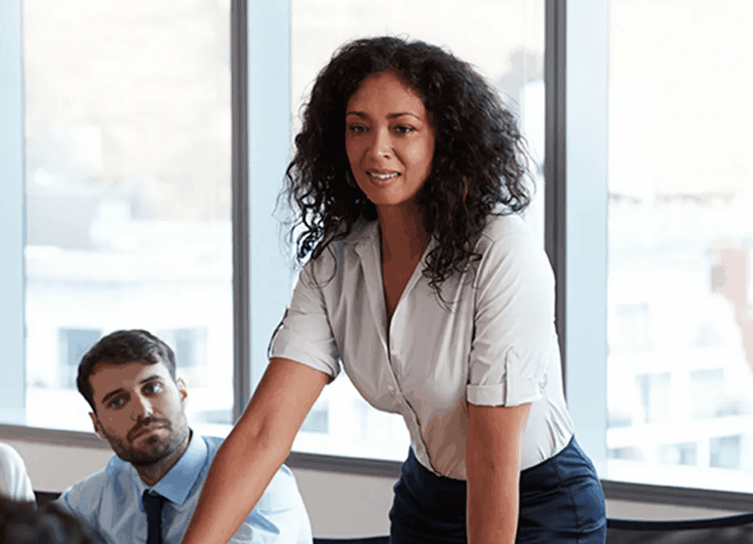 A business women in an office setting